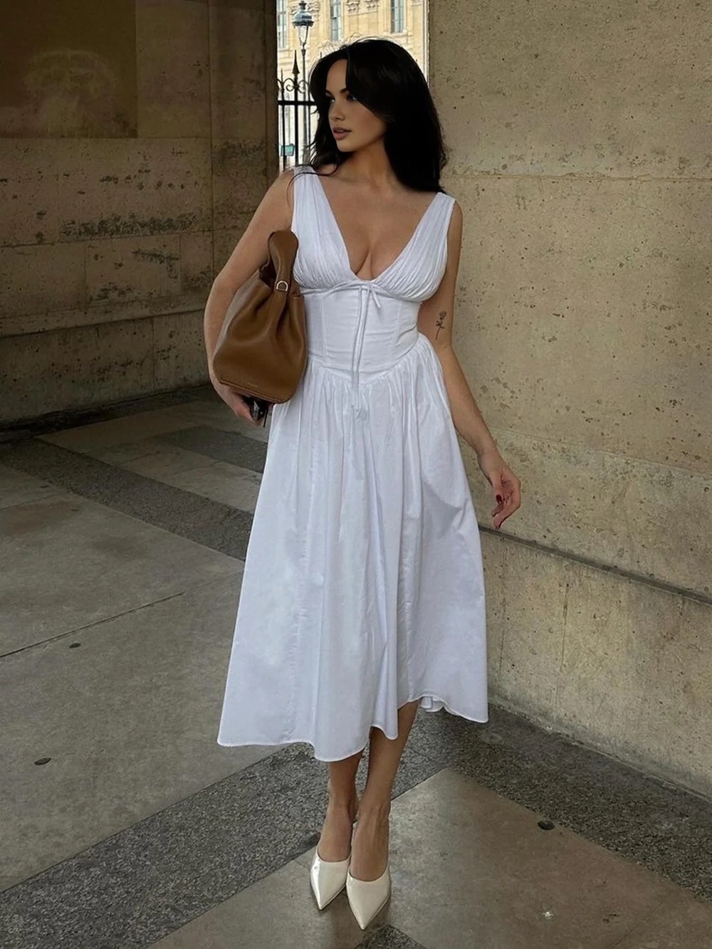 Commense White Maxi Dress